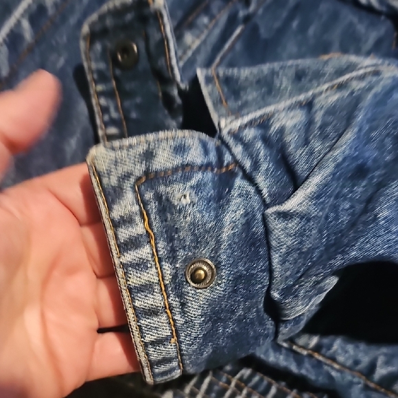 80s Levi's Bomber Jacket Leather Collar Westernwear Vintage Men Xlarge Retro - Picture 11 of 15